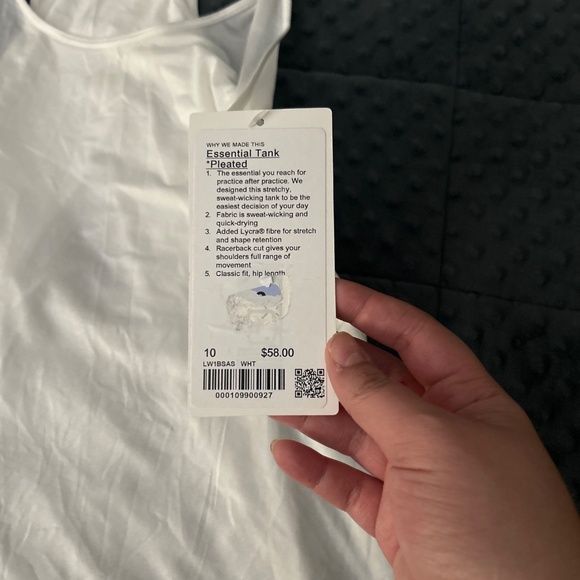 NWT Lululemon Essential Tank Pleated Size 10 - Picture 2 of 2